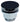 Sanitair Saniclear Clickwaste Solid Waskom Zwart Mat 7x8x7cm - Budget Tegels
